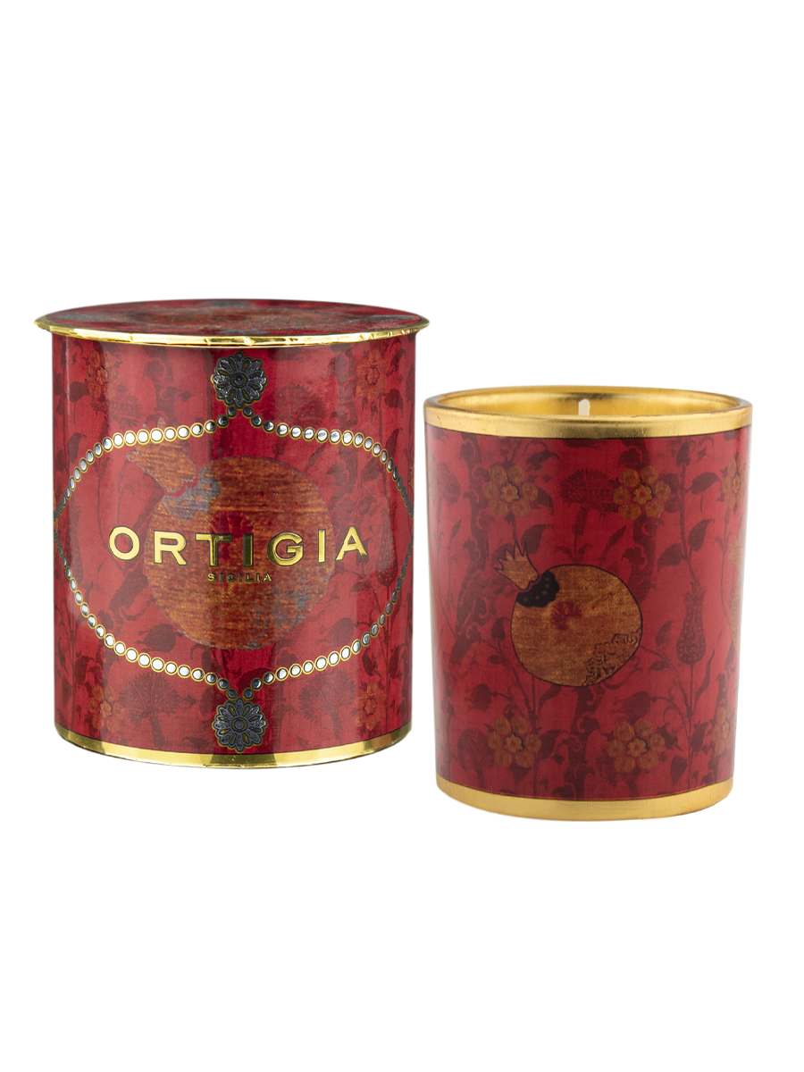 Melograno Ortigia small decorated candle