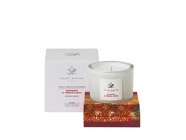 Scented candle glass raspberry and tomato leaves acca kappa